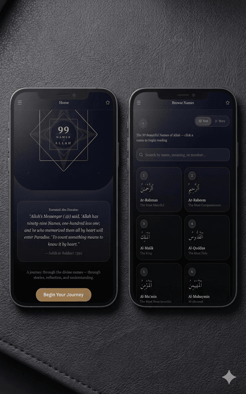 Names of Allah app preview